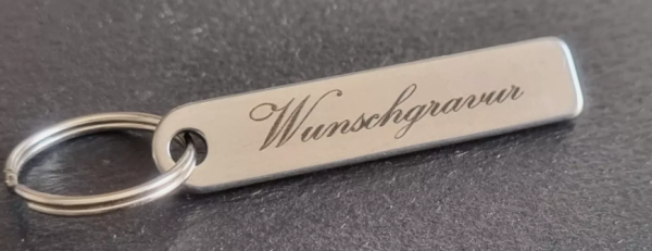 Schlüsselanhänger mit Gravur personalisiert Wunschtext bei Verlust Edelstahl Text
